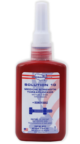 U203690 Threadlocker, Liquid, Blue, Mild, 10 mL, Bottle