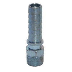 1/4 BARB X 3/8NPT STEEL HEX NIPPLE