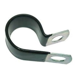 1/2 P-CLIP WITH BLACK PLASTIC COATING