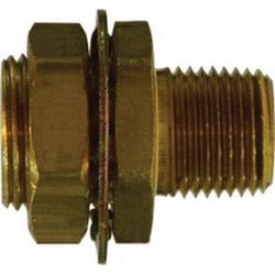 3/8 FPT X 1/2 MPT BRASS BULKHEAD