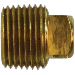 1/4 MNPTF SQUARE HEAD PLUG BRASS