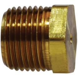 3/8 BRASS SOLID HEX HEAD PLUG