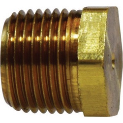 1 BRASS SOLID HEX PLUG