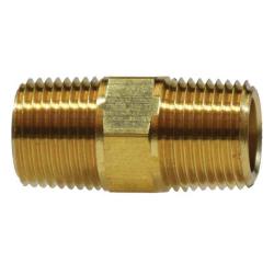 1/4 MNPTF HEX NIPPLE BRASS