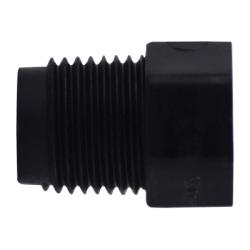 1/2 BLACK POLY HEX HEAD PLUG