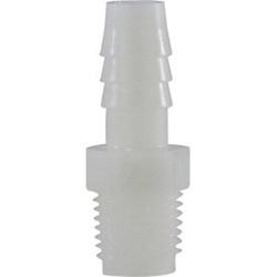 1/4 HOSE BARB X 1/8 MIP WHITE NYLON ADAP