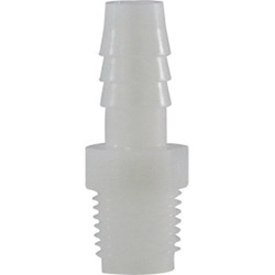 1/4 HOSE BARB X 1/4 MIP WHITE NYLON ADAP