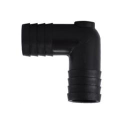 3/8 BLACK POLY HB UNION ELBOW