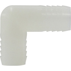 3/8 WHITE NYLON HB UINION ELBOW