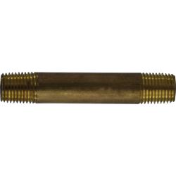 1/4 X 2 RED BRASS NIPPLE