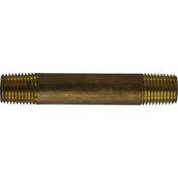 1/4 X 3 RED BRASS NIPPLE