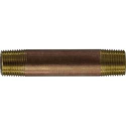 3/8 X 2 RED BRASS NIPPLE