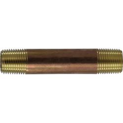 1/2 X 2-1/2 RED BRASS NIPPLE