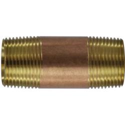 1 X 3-1/2 RED BRASS NIPPLE