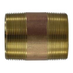 2 X 2-1/2 RED BRASS NIPPLE