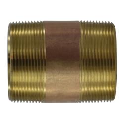 2 X 5 RED BRASS NIPPLE