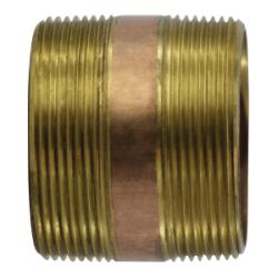 3 X 3 RED BRASS NIPPLE