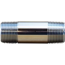 3/8 Chrome Plated Brass Nipple