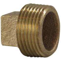 3/4 BRONZE SQ HD CORED PLUG