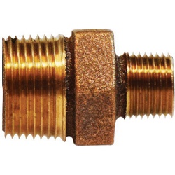 1/2 X 3/8 BRONZE HEX NIPPLE