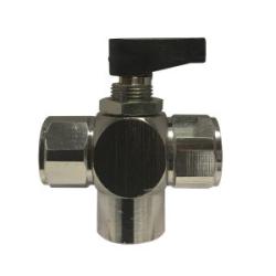 3 Way Closed Center Panel Mount N/P Ball Valve