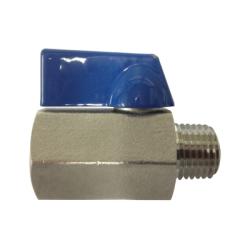 M x F SS Mini Ball Valve Flag Handle