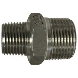 1/2 X 3/8 304 S.S. HEX NIPPLE