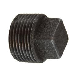 3/4 BLACK SQ HD CORED PLUG