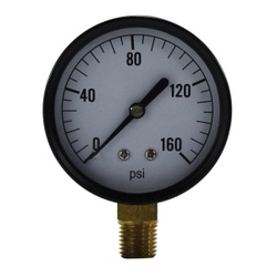 Standard Dry Gauge 2-1/2 Face 1/4 Lower Mount