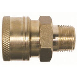 3/8 MPT BRASS ST THRU COUPLER