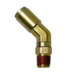 Brass PTC Swivel 45-Deg Elbow
