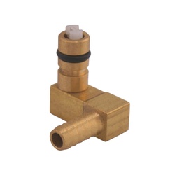 BRASS 1/4 OFFSET ELBOW WITH SHUTOFF