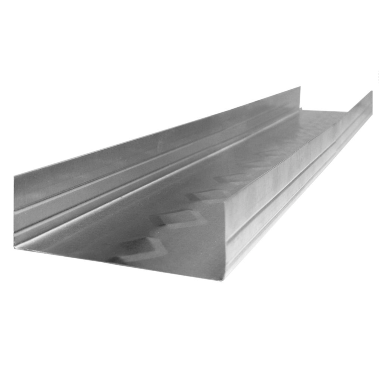 ClarkDietrich 164013 Track, 1-5/8 in W, 1-1/4 in D, 120 in H, Galvanized Steel - 1