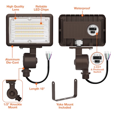 Envision LED&trade; LED-FL-15W-TRI-BZ-KNYK-PC 324198