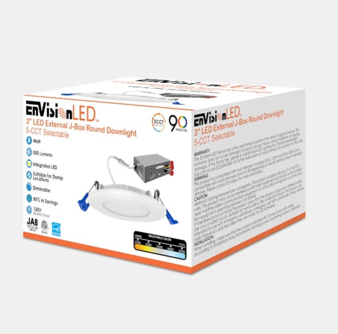 Envision LED&trade; LED-SL-PNL-3R-8W-5CCT-WH 325360