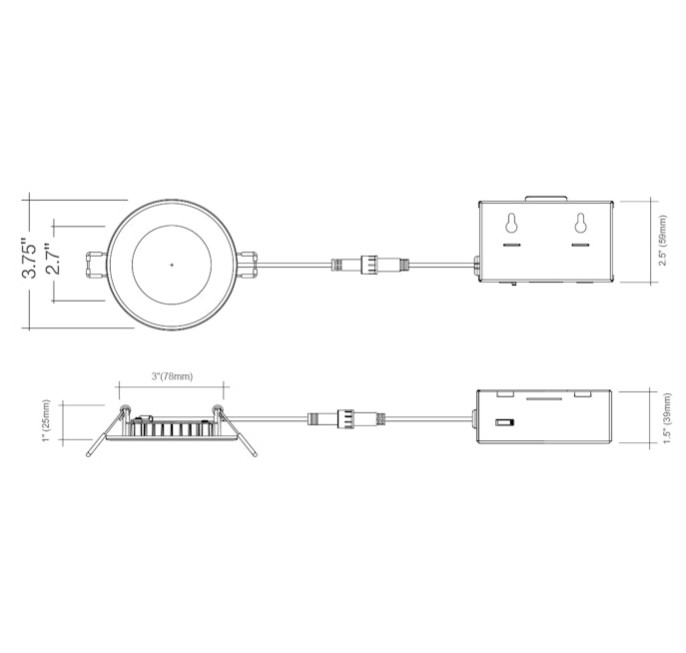 Envision LED&trade; LED-SL-PNL-3R-8W-5CCT-WH 325360
