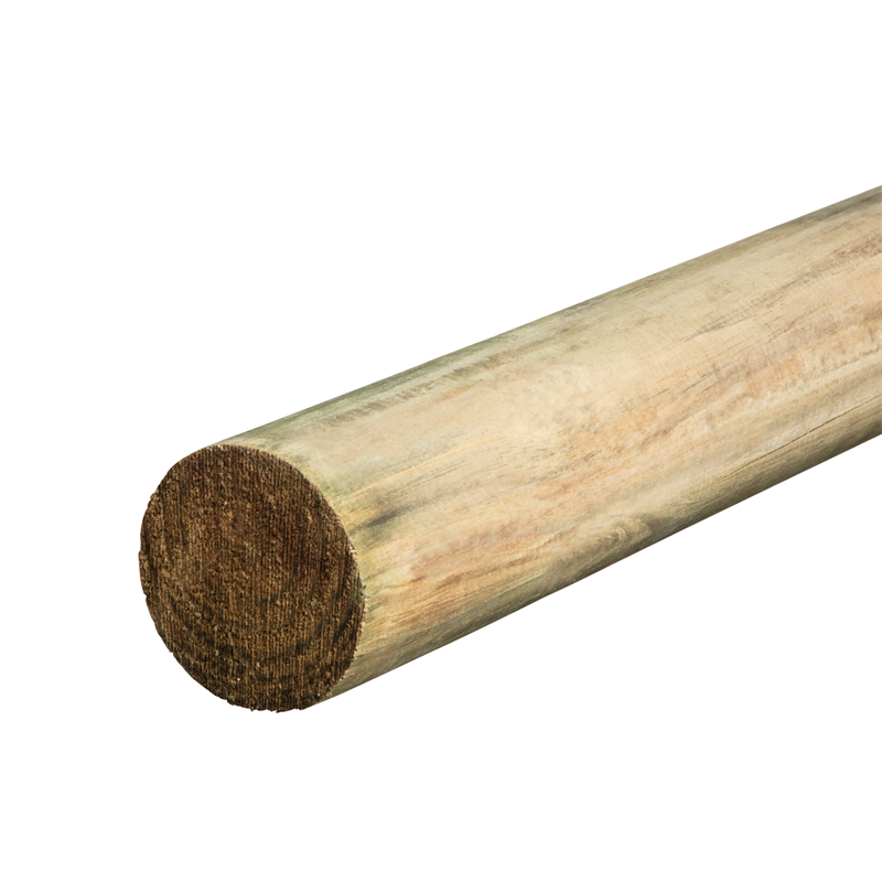 3 x 3 x 7, Southern Pine, No Grade, Round - 1