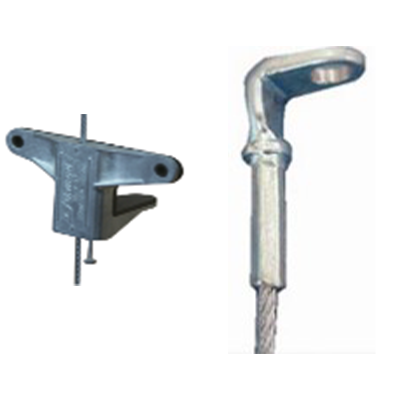 GRIPPLE® DT2-EY903/8G-10FT Duct Trapeze With 90 deg Eyelet End, #2, 100 lb Load, Zinc