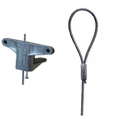 GRIPPLE® DT2-LG-05FT Duct Trapeze With Loop End, #2, 100 lb Load, Zinc