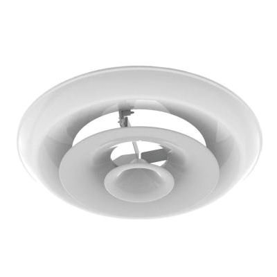 Titus TMR TMR10 Ceiling Diffuser, 10 in, 18-1/4 in External Dia, Steel, White