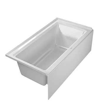 Duravit 700354000000090 Architec 60X32 Acrylic Soaking Bathtub with Left Drain, Integrated Panel - White