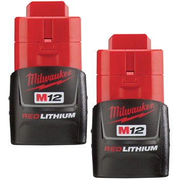 Milwaukee 48-11-2411 M12 RedLithium Compact 1.5Ah Battery (2-Pack)