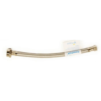 Westbrass T1238B 3/8in. x 12in. Toilet Supply Line with Brass Ballcock Nut